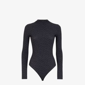 NWT Skims X Fend M Black mockneck body suit
